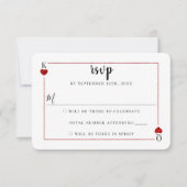 The Monogram Playing Card Wedding Collection RSVP Karte (Vorderseite)