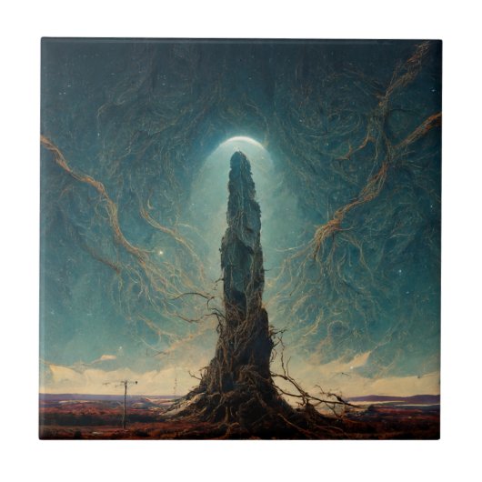 The Monolith 2 Fantasy Sci-Fi Art Fliese (Vorderseite)
