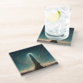 The Monolith 2 Fantasy Sci-Fi Art Glasuntersetzer (Schrägansicht)