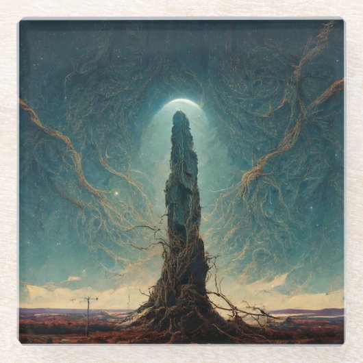 The Monolith 2 Fantasy Sci-Fi Art Glasuntersetzer (Vorderseite)