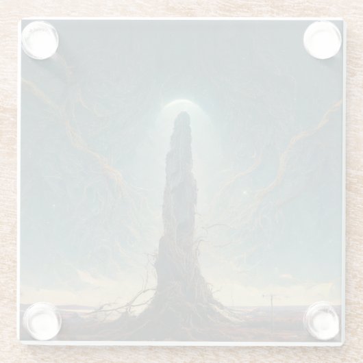 The Monolith 2 Fantasy Sci-Fi Art Glasuntersetzer (Rückseite)