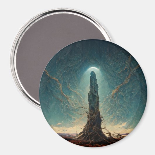 The Monolith 2 Fantasy Sci-Fi Art Magnet (Vorderseite/Rückseite)