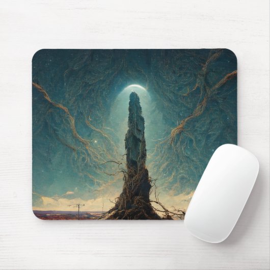 The Monolith 2 Fantasy Sci-Fi Art Mousepad (Mit Mouse)