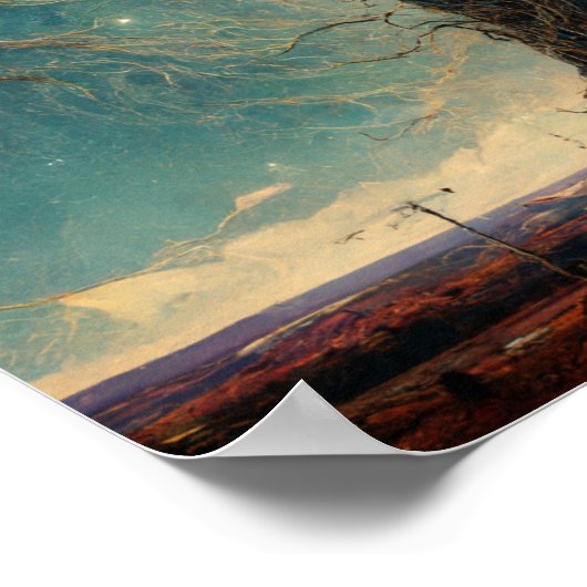 The Monolith 2 Fantasy Sci-Fi Art Poster (Ecke)