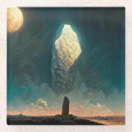 The Monolith 3 Fantasy Sci-Fi Glasuntersetzer (Vorderseite)