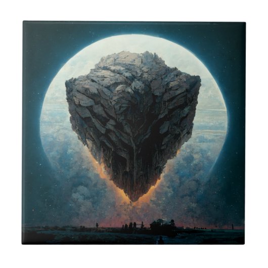 The Monolith Fantasy Sci-Fi Kunst Fliese (Vorderseite)