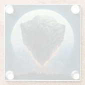 The Monolith Fantasy Sci-Fi Kunst Glasuntersetzer (Rückseite)