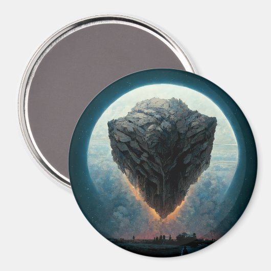 The Monolith Fantasy Sci-Fi Kunst Magnet (Vorderseite/Rückseite)