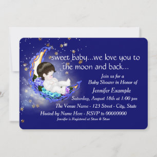 The Moon and Back Baby Shower Einladung