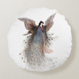 The Moon Maiden (1910) painting by Warwik Goble  Rundes Kissen