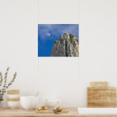The moon rises and shines through the clouds poster (Küche)
