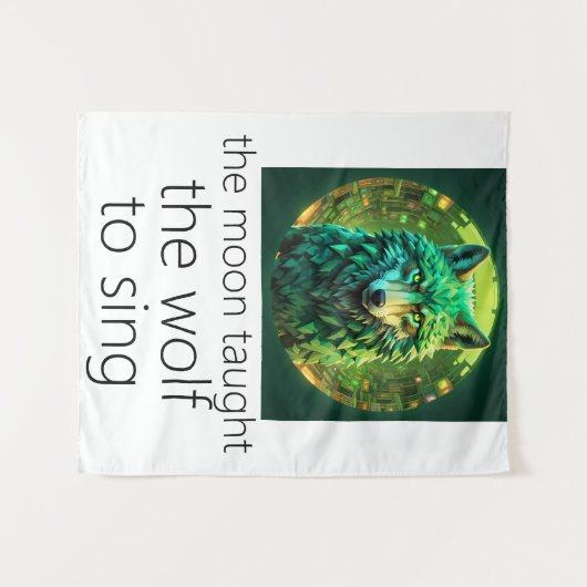 The Moon Taught The Wolf To Sing Wandteppich (Vorderseite (Horizontal))