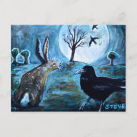 The moon, the hare and the crow
