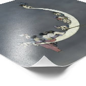 "The Moon's First Voyage" von W. Heath Robinson Fotodruck (Ecke)