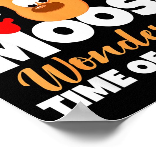 The Moose Wonderful Time Of The Year Funny Christm Poster (Ecke)