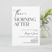 The Morning After Minimalist Post Wedding Brunch Einladung (Stehend Vorderseite)
