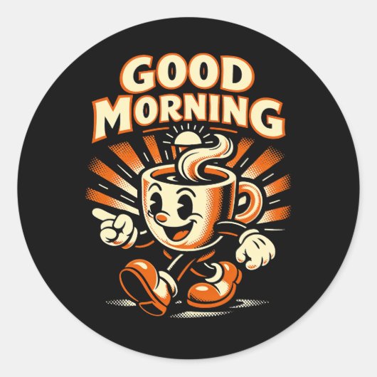 The Morning Brew Runder Aufkleber (Vorderseite)
