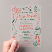 The Most Onederful Time Of The Year 1st Birthday Acryleinladungen (Insitu (Handheld))