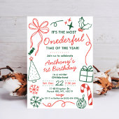 The Most Onederful Time Of The Year 1st Birthday Einladung