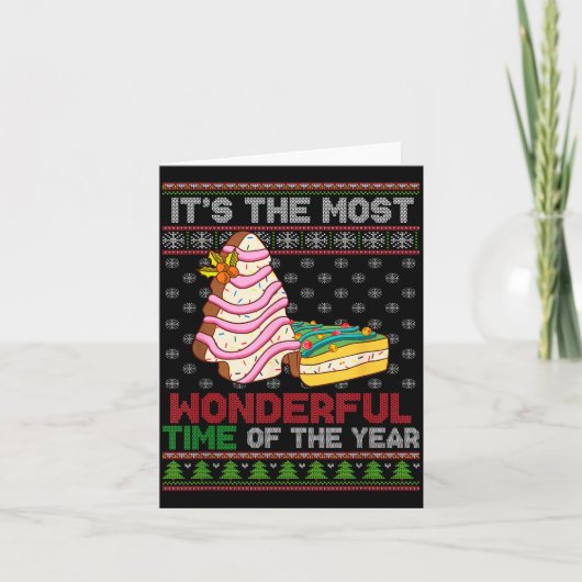 The Most Wonderful Time Of The Year Christmas Tree Karte (Vorderseite)