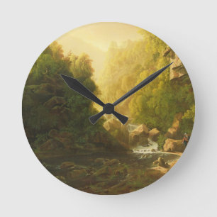 The Mountain Torrent, c.1820-30 (oil on canvas) Runde Wanduhr