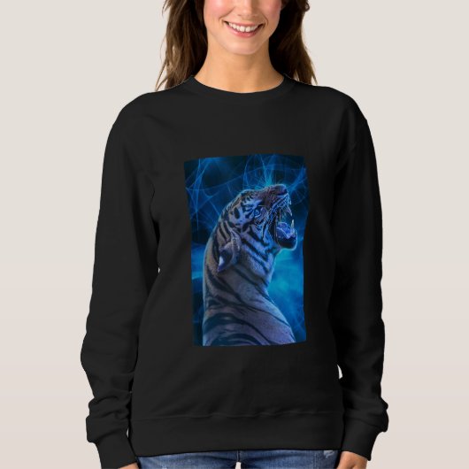 The Mountain White Tigers of Bengal Illustration G Sweatshirt (Vorderseite)