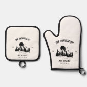The Mountains are calling and here we go  Ofenhandschuh & Topflappen-Set (Vorderseite)