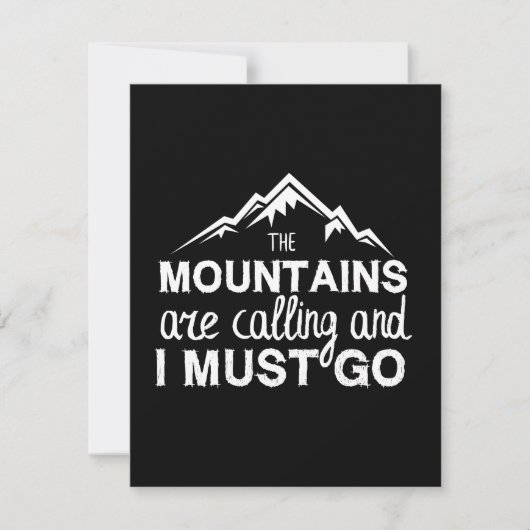 The Mountains Are Calling And I Must Go Save The Date (Vorderseite)