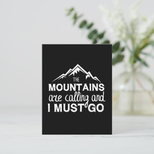 The Mountains Are Calling And I Must Go Save The Date (Stehend Vorderseite)