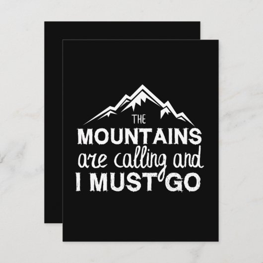 The Mountains Are Calling And I Must Go Save The Date (Vorne/Hinten)