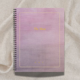 The Muse | Mauve Leinen Personalisiertes Poesie Jo Notizblock