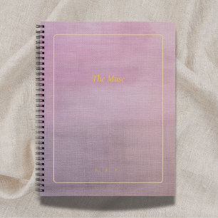The Muse   Mauve Leinen Personalisiertes Poesie Jo Notizblock