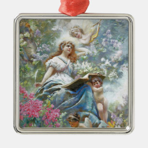 The Muse of Poesie (von Konstantin Makovsky) Ornament Aus Metall