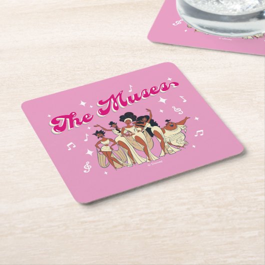 The Muses Square Paper Coaster Rechteckiger Pappuntersetzer (angewinkelt)