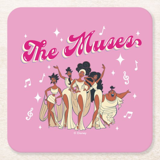 The Muses Square Paper Coaster Rechteckiger Pappuntersetzer (Vorderseite)