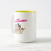 The Muses Two-Tone Coffee Mug Zweifarbige Tasse (Vorderseite Links)