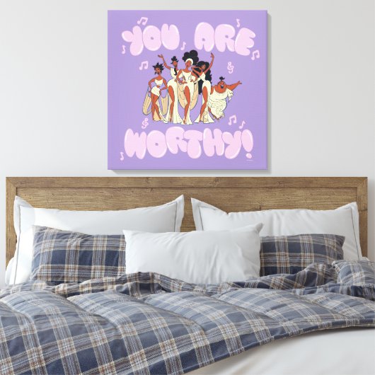 The Muses - You Are Worthy Canvas Print Leinwanddruck (Insitu (Schlafzimmer))