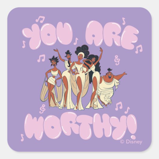 The Muses - You Are Worthy Square Sticker (Vorderseite)