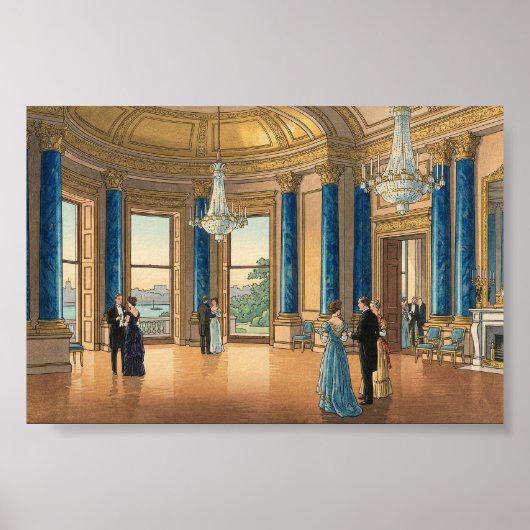 The Music Room of Buckingham Japanese Woodblock Pr Poster (Vorne)