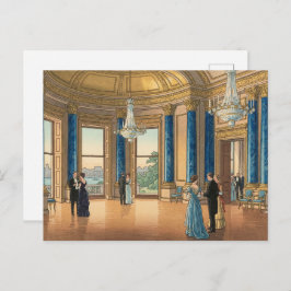 The Music Room of Buckingham Japanese Woodblock Pr Postkarte