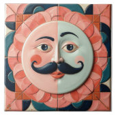 The Mustached Muse Fliese (Vorderseite)