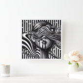 The mystery girl clock quadratische wanduhr (Zuhause)