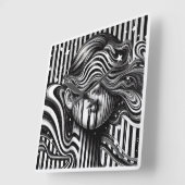 The mystery girl clock quadratische wanduhr (Winkel)