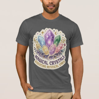 The Mystic Prism | Enchanted Crystal Cluster Graph T-Shirt