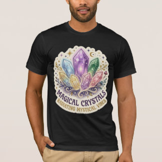 The Mystic Prism | Enchanted Crystal Cluster Graph T-Shirt