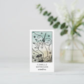 The Mystical Seamstress Tailor Tarot Business Card Visitenkarte (Stehend Vorderseite)