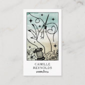 The Mystical Seamstress Tailor Tarot Business Card Visitenkarte (Vorderseite)