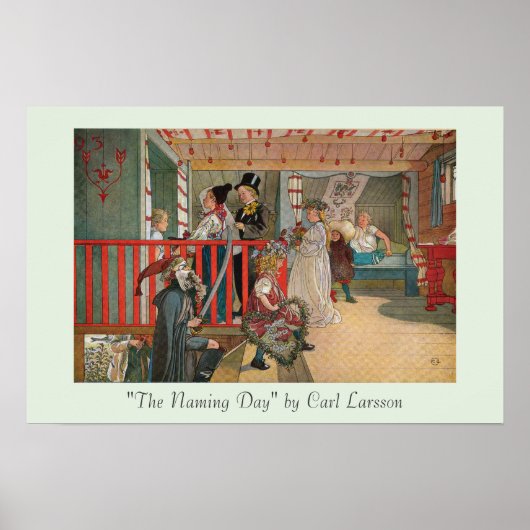 The Name Day by Carl Larsson Fine Art Poster (Vorne)