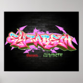 The name Elizabeth in graffiti Poster (Vorne)