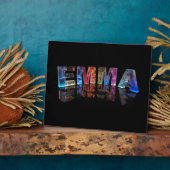 The Name Emma in 3D Lights Fotoplatte (Seite)